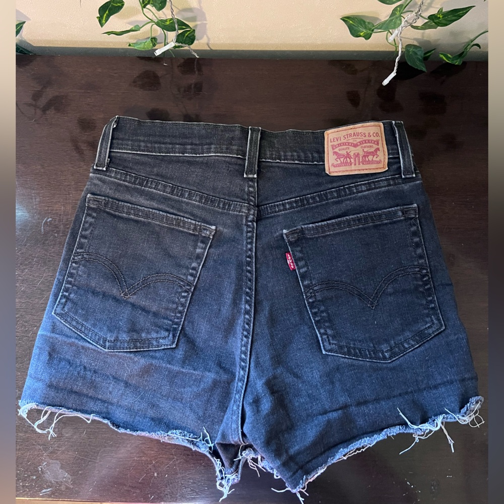 Levi's Black Denim Cutoff Shorts
